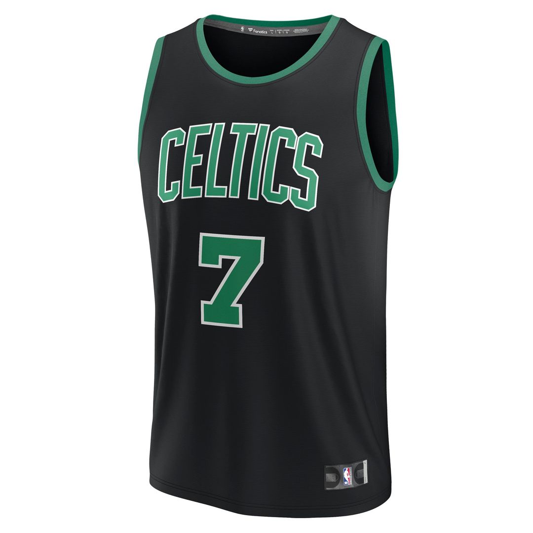 Boston Celtics Jaylen Brown Fanatics Fast Break Replica Player Jersey - Statement Edition - Black Team Jersey Sports Fan Apparel