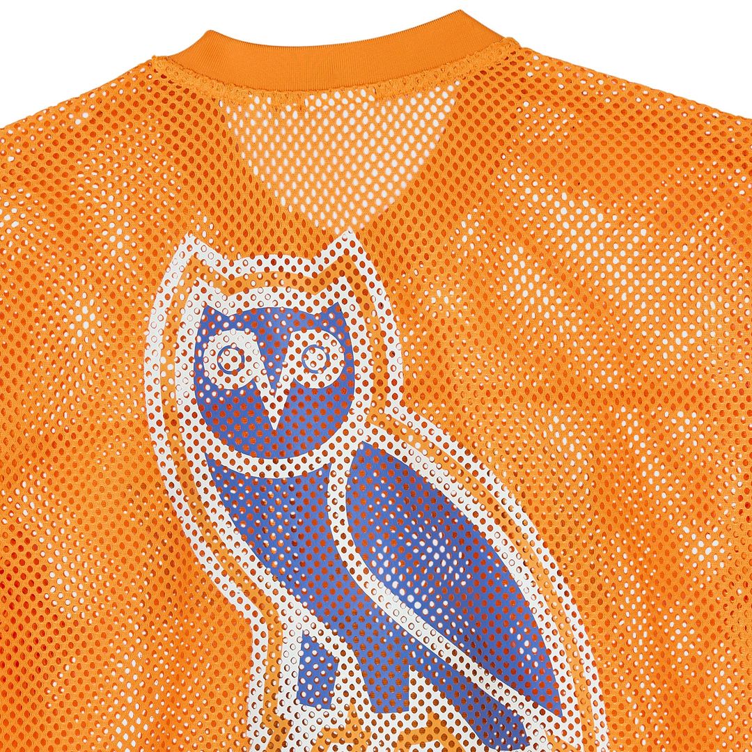 New York Knicks OVO x NBA Mesh Football Fashion Jersey - Orange Team Jersey Sports Fan Apparel