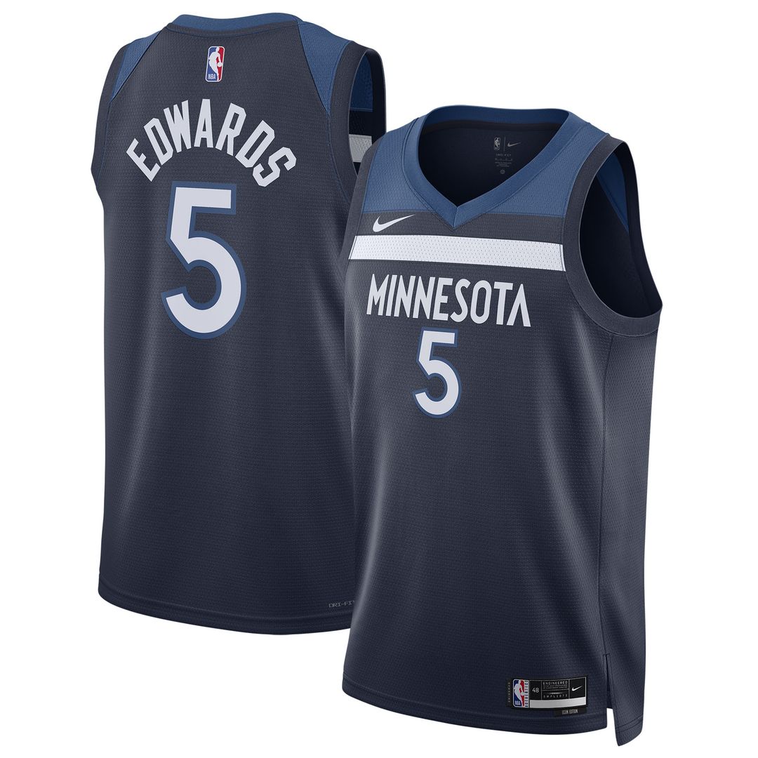 Minnesota Timberwolves Anthony Edwards Nike Unisex Swingman Jersey - Icon Edition - Navy Team Jersey Sports Fan Apparel