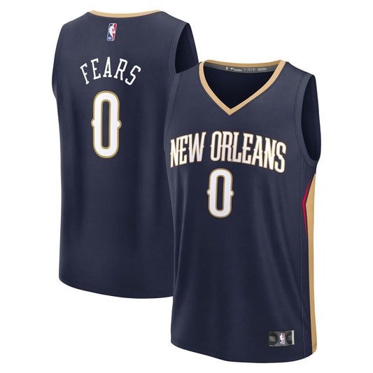 New Orleans Pelicans Jeremiah Fears Fanatics 2025 NBA Draft First Round Pick Fast Break Replica Jersey - Icon Edition - Navy Team Jersey Sports Fan Ap