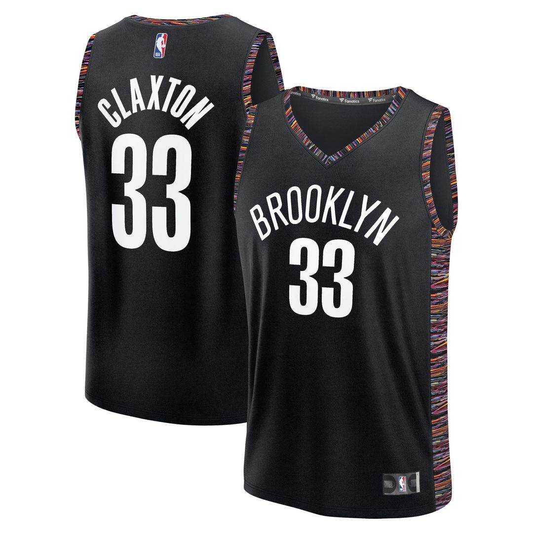 Brooklyn Nets Nic Claxton Fanatics 2025/26 City Edition Fast Break Jersey - Black Team Jersey Sports Fan Apparel
