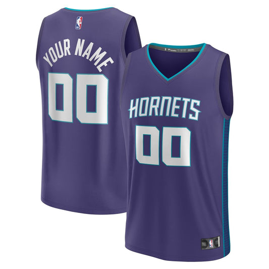 Charlotte Hornets Fanatics Fast Break Custom Jersey - Purple - Statement Edition Team Jersey Sports Fan Apparel