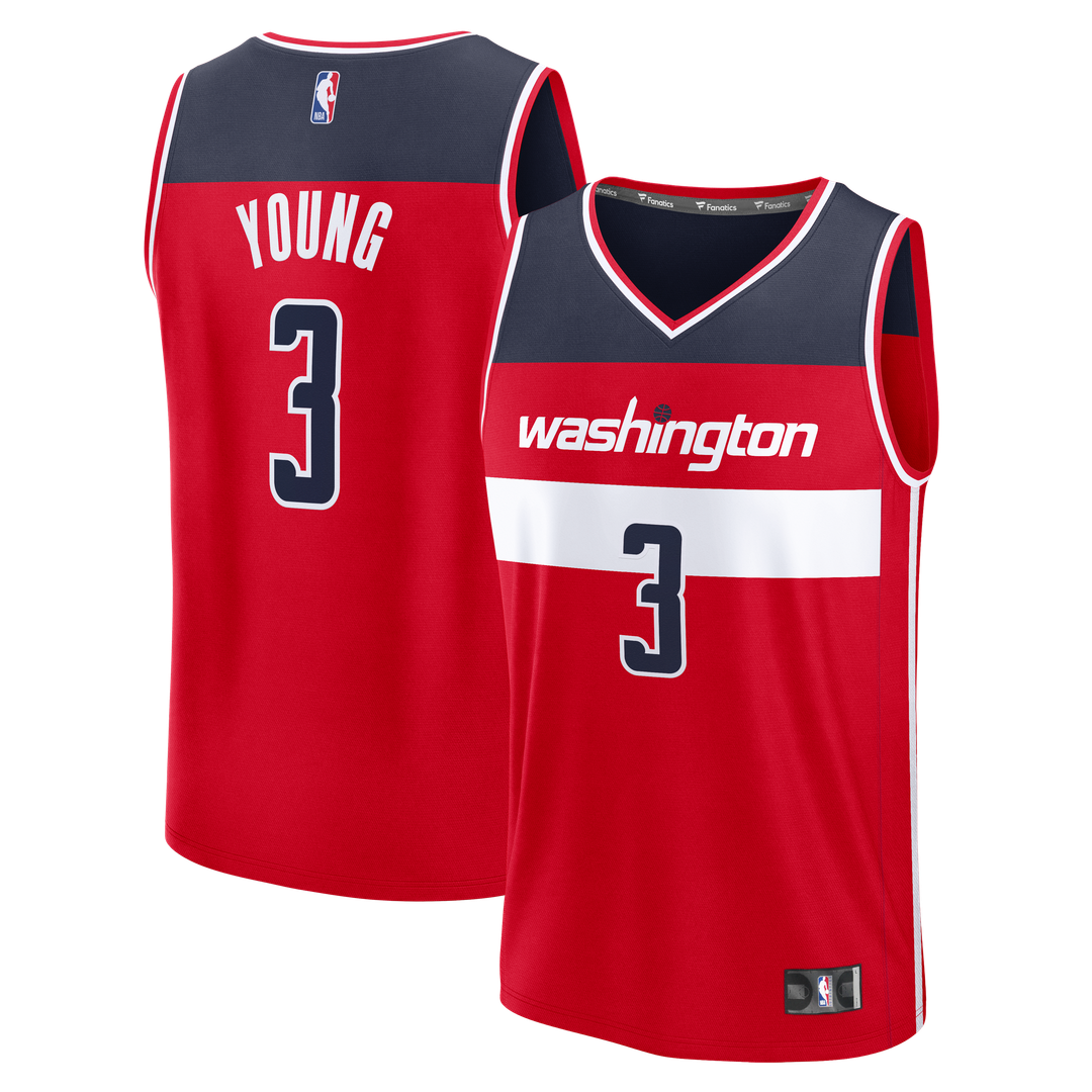 Washington Wizards Trae Young Fanatics Fast Break Jersey - Icon Edition - Red Team Jersey Sports Fan Apparel