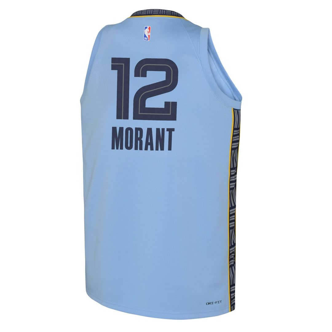 Memphis Grizzlies Ja Morant Jordan Brand Youth Swingman Jersey - Statement Edition - Light Blue Team Jersey Sports Fan Apparel