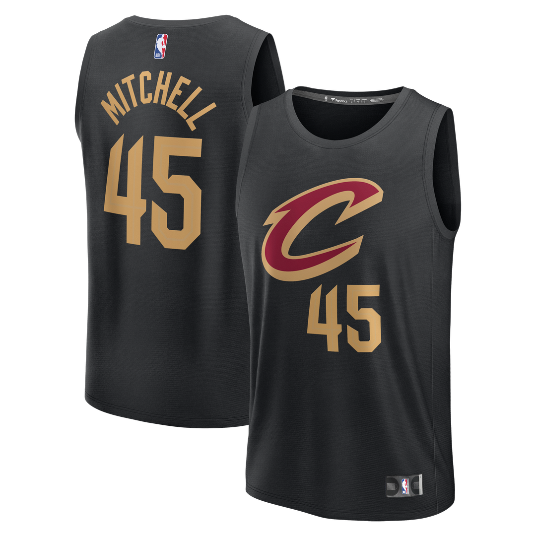 Cleveland Cavaliers Donovan Mitchell Fanatics Youth Fast Break Replica Jersey - Black - Statement Edition Team Jersey Sports Fan Apparel