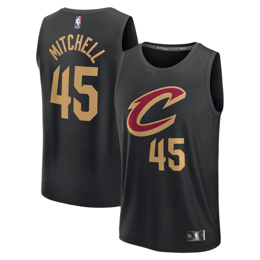 Cleveland Cavaliers Donovan Mitchell Fanatics Youth Fast Break Replica Jersey - Black - Statement Edition Team Jersey Sports Fan Apparel