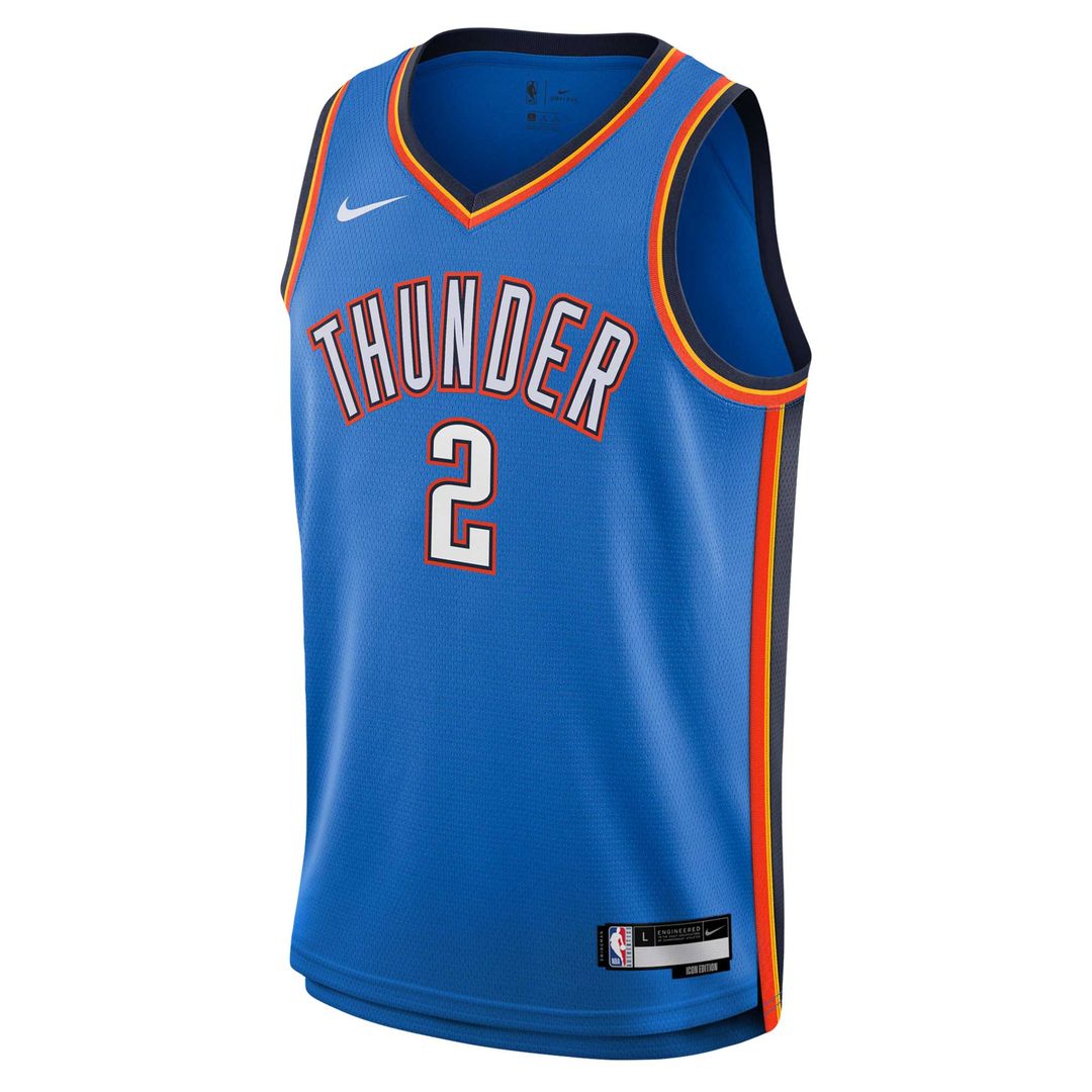 Oklahoma City Thunder Shai Gilgeous - Alexander Nike Youth Swingman Jersey - Icon Edition - Blue Team Jersey Sports Fan Apparel