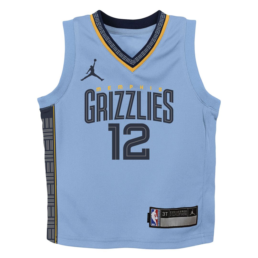Memphis Grizzlies Ja Morant Jordan Brand Preschool 2022/23 Statement Edition Jersey - Light Blue Team Jersey Sports Fan Apparel
