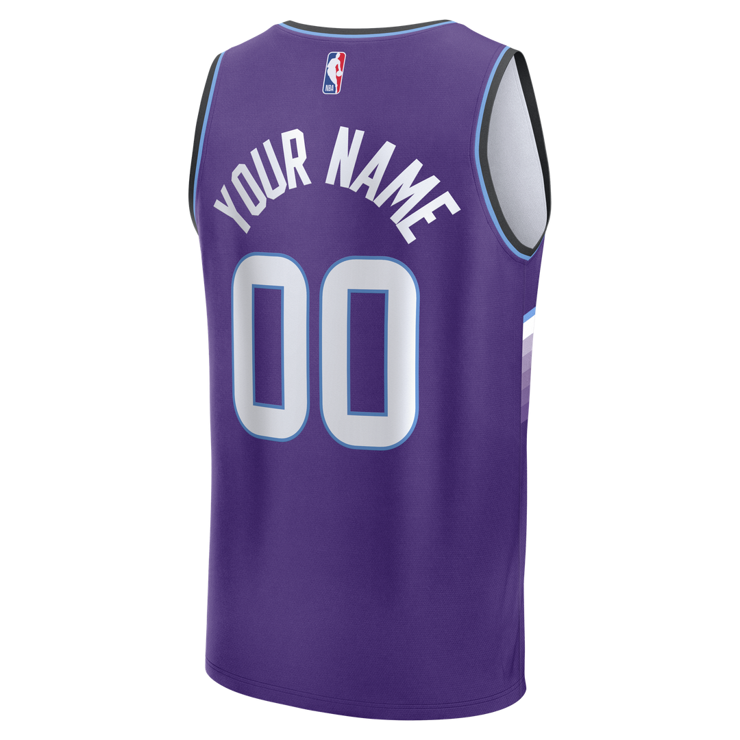 Utah Jazz Fanatics Fast Break Replica Custom Jersey - Purple - Icon Edition Team Jersey Sports Fan Apparel