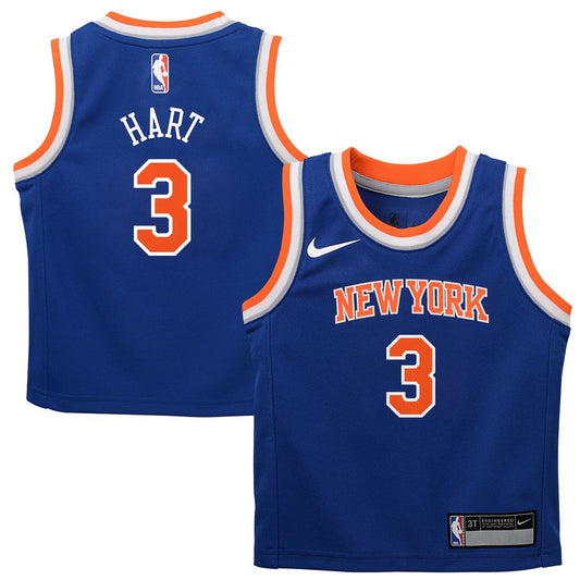 New York Knicks Josh Hart Nike Toddler Replica Swingman Jersey - Icon Edition - Blue Team Jersey Sports Fan Apparel