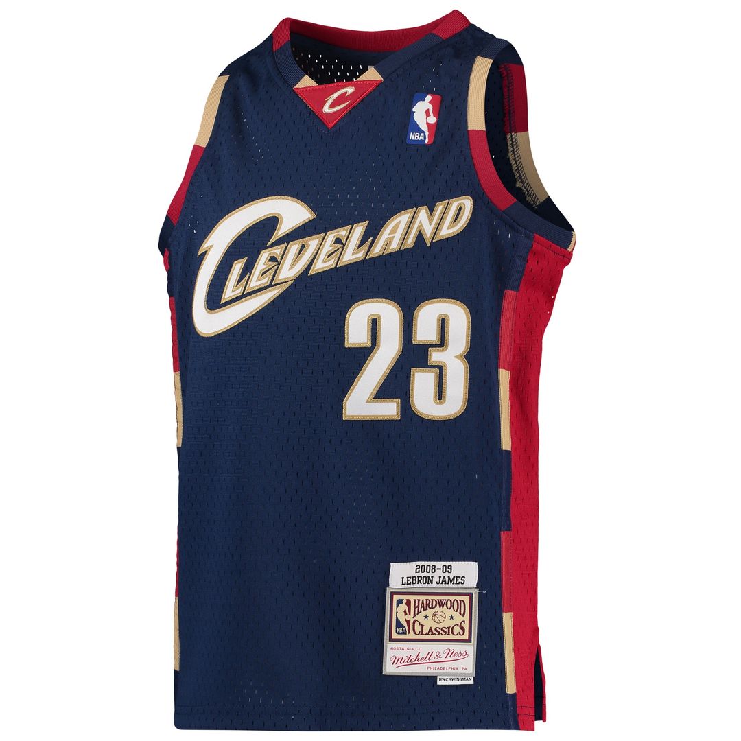 Cleveland Cavaliers LeBron James Mitchell & Ness Youth 2008 - 09 Hardwood Classics Swingman Jersey - Navy Team Jersey Sports Fan Apparel