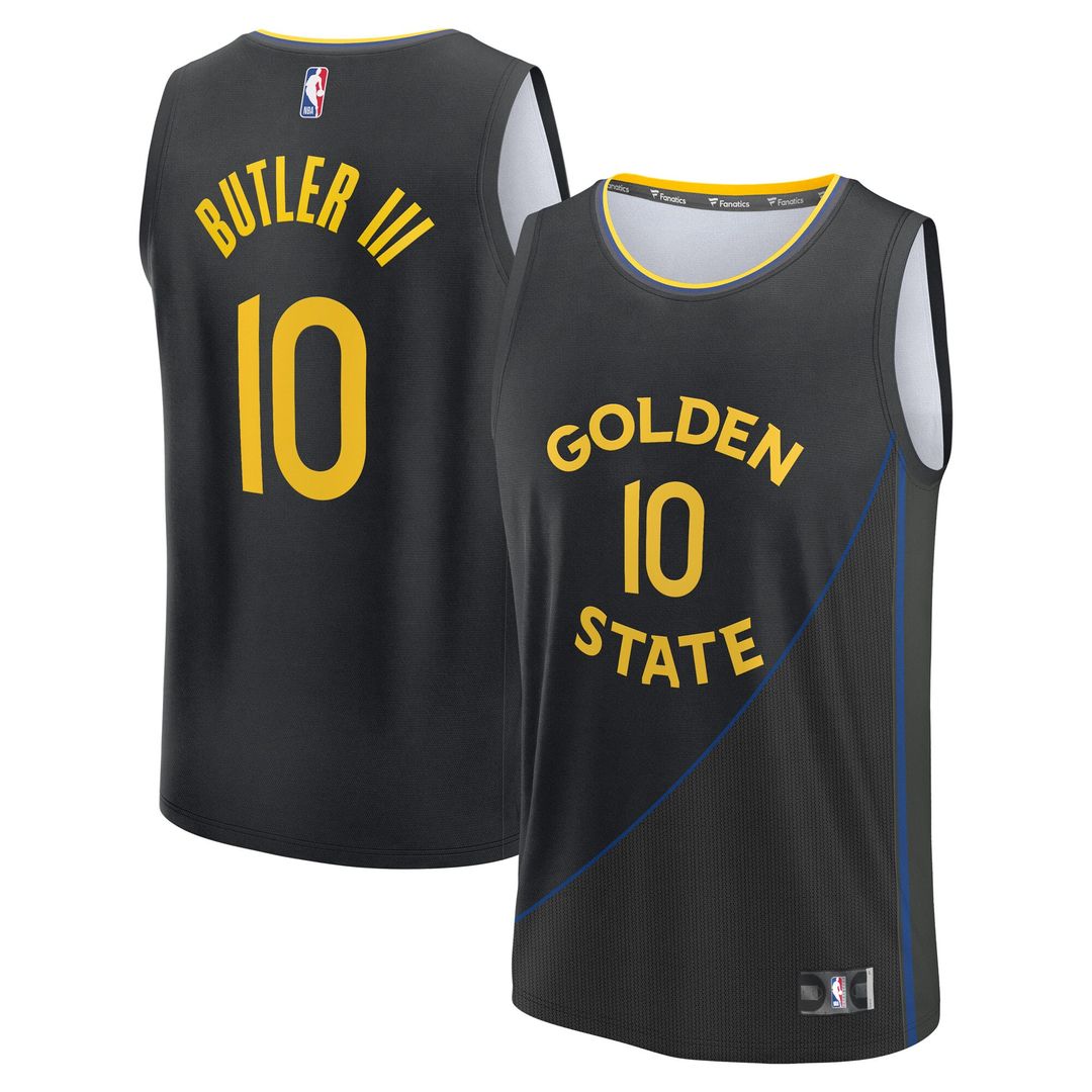 Golden State Warriors Jimmy Butler III Fanatics Fast Break Replica Player Jersey - Statement Edition - Black Team Jersey Sports Fan Apparel