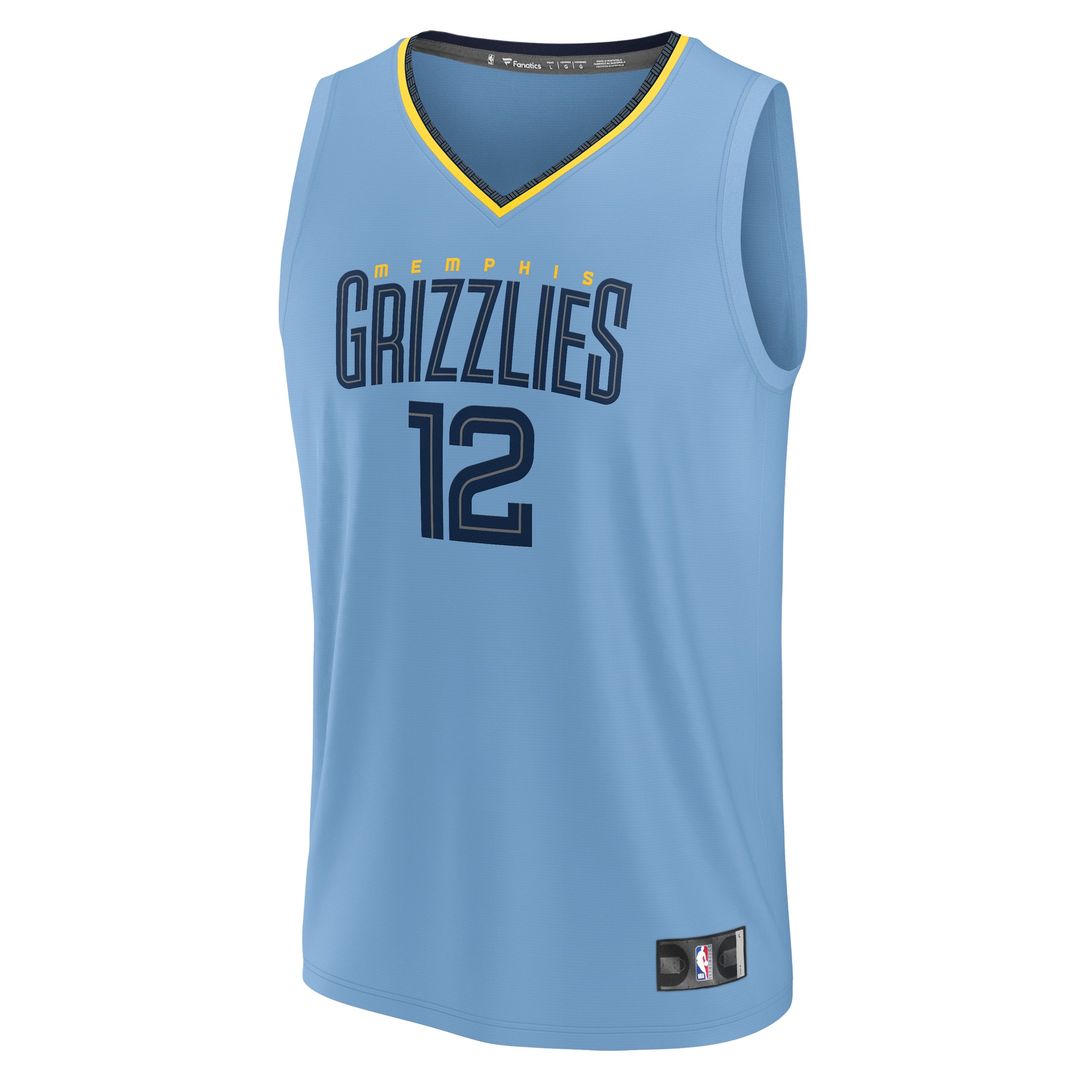 Memphis Grizzlies Ja Morant Fanatics Youth Fast Break Replica Player Jersey - Statement Edition - Light Blue Team Jersey Sports Fan Apparel