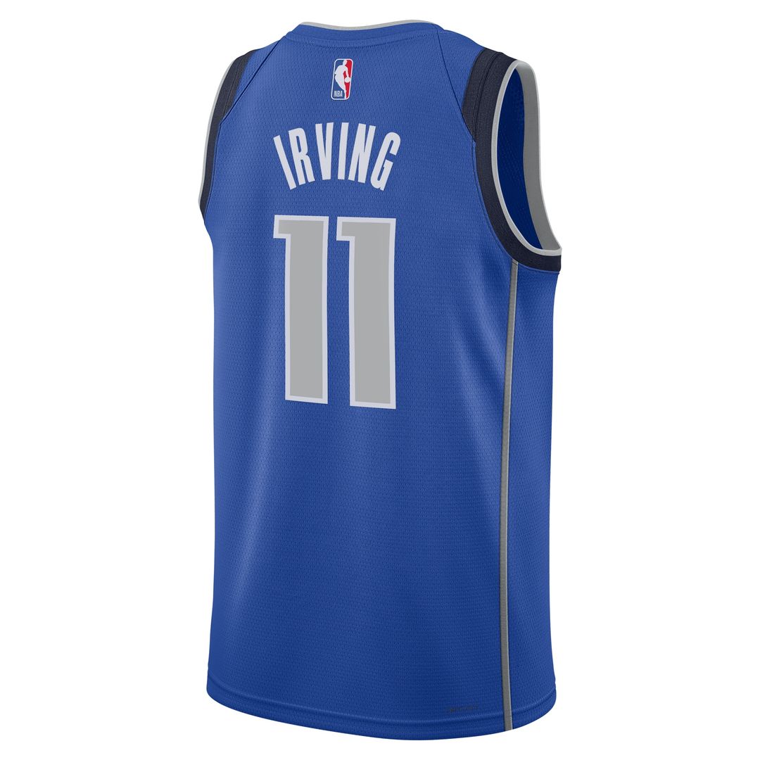 Dallas Mavericks Kyrie Irving Nike Unisex Badge Swingman Replica Jersey - Icon Edition - Blue Team Jersey Sports Fan Apparel