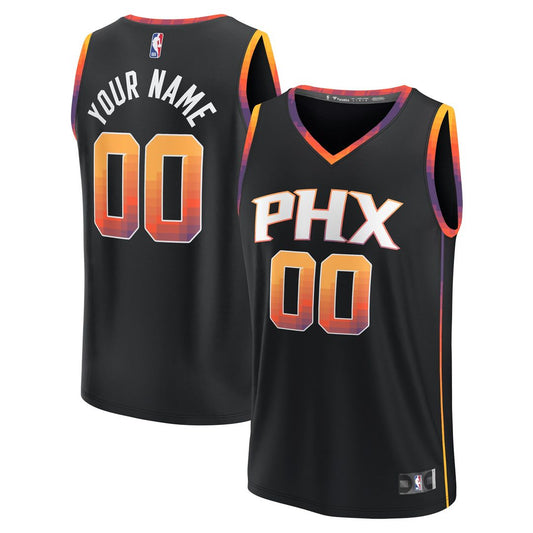 Phoenix Suns Fanatics Youth Fast Break Replica Custom Jersey - Statement Edition - Black Team Jersey Sports Fan Apparel