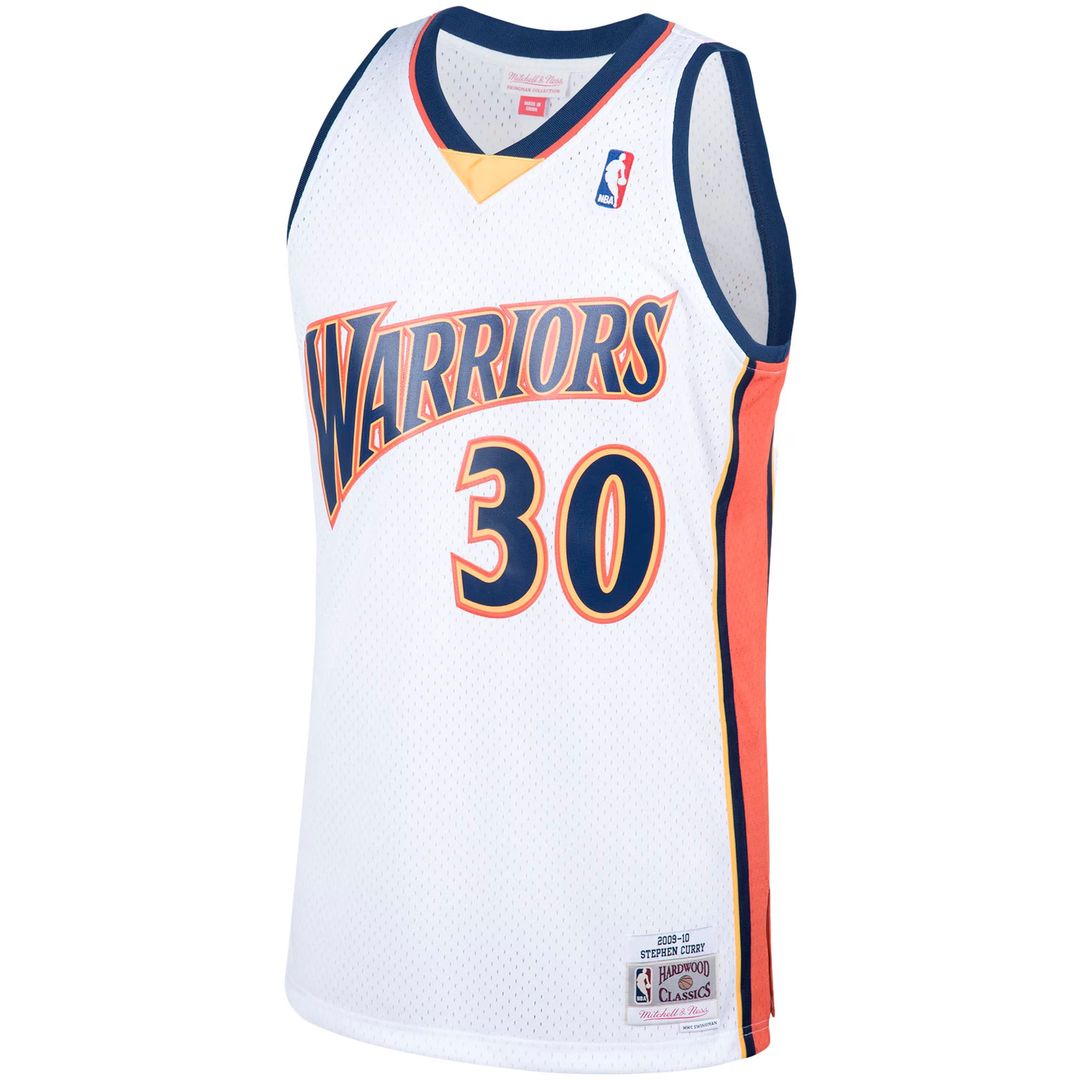 Golden State Warriors Stephen Curry Mitchell & Ness Hardwood Classics Swingman Jersey - White Team Jersey Sports Fan Apparel