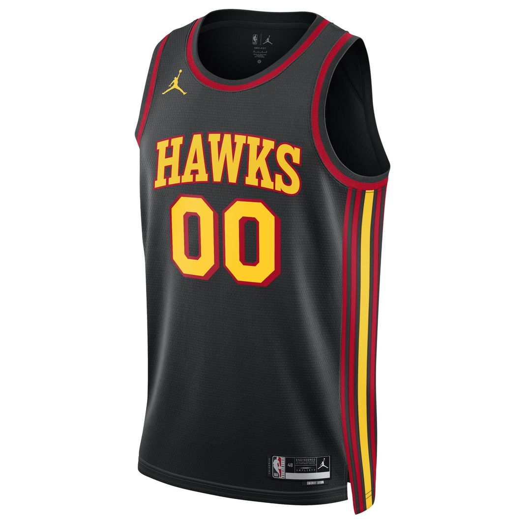Atlanta Hawks Jordan Brand Unisex 2022/23 Swingman Custom Jersey - Statement Edition - Black Team Jersey Sports Fan Apparel