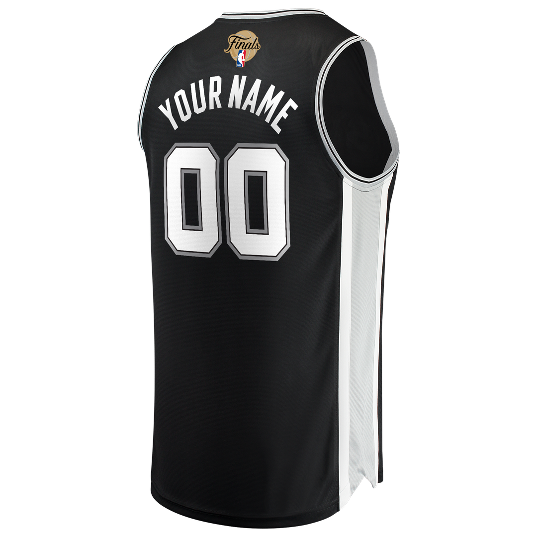 San Antonio Spurs Fanatics 2026 NBA Finals Patch Fast Break Custom Jersey - Black - Icon Edition Team Jersey Sports Fan Apparel
