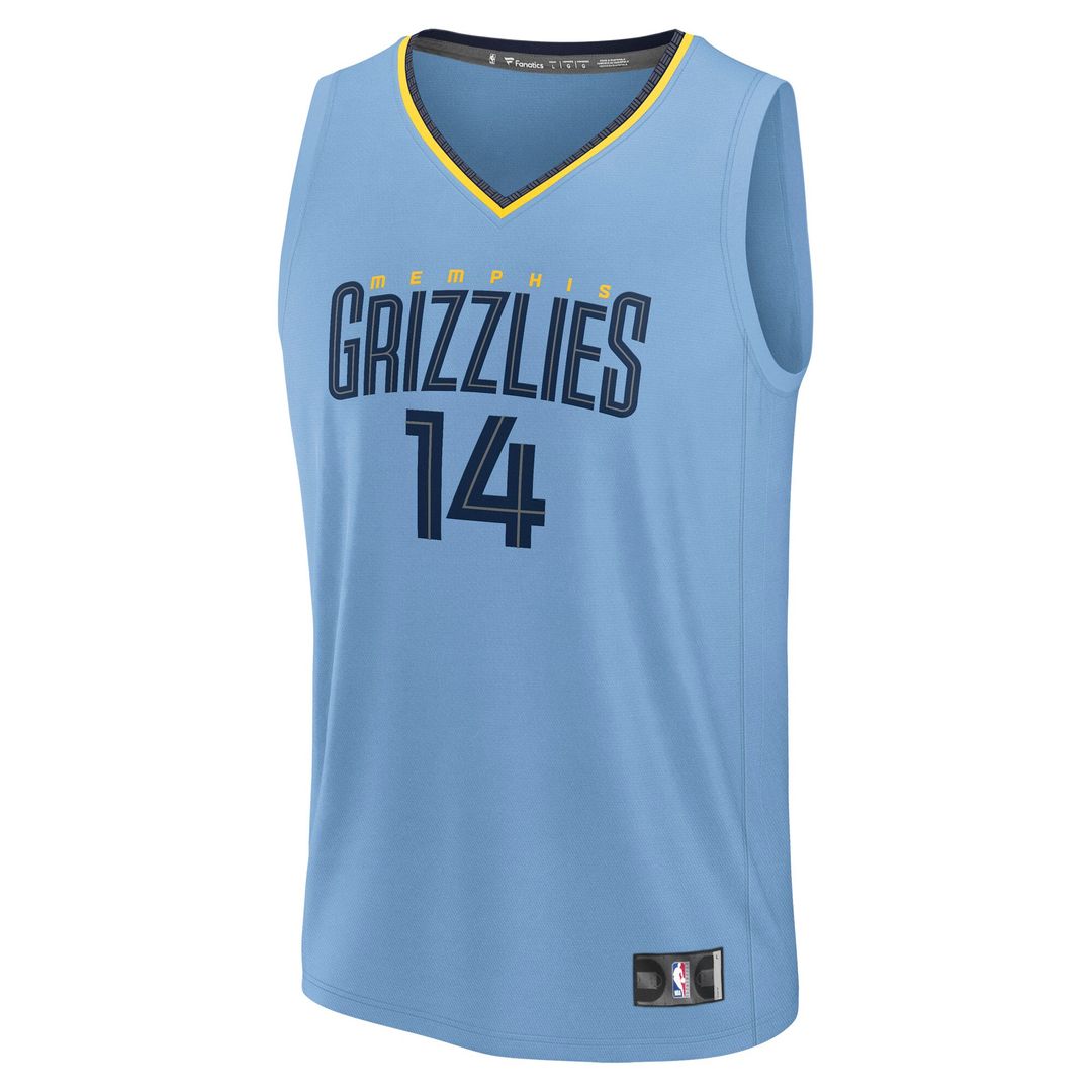 Memphis Grizzlies Zach Edey Fanatics Fast Break Replica Player Jersey - Statement Edition - Light Blue Team Jersey Sports Fan Apparel