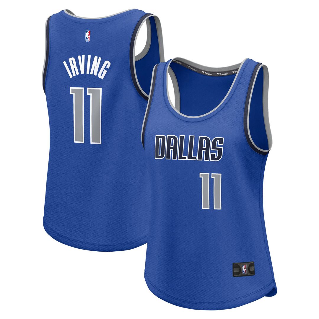 Dallas Mavericks Kyrie Irving Fanatics Women's Fast Break Player Jersey - Icon Edition - Blue Team Jersey Sports Fan Apparel