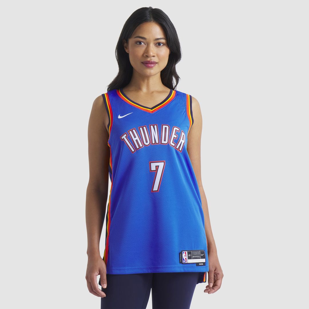 Oklahoma City Thunder Chet Holmgren Nike Unisex 2022 NBA Draft First Round Pick Player Swingman Jersey - Icon Edition - Blue Team Jersey Sports Fan Ap