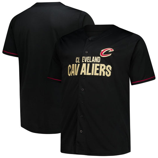 Cleveland Cavaliers Fanatics Big & Tall Pop Full - Button Jersey - Black Team Jersey Sports Fan Apparel