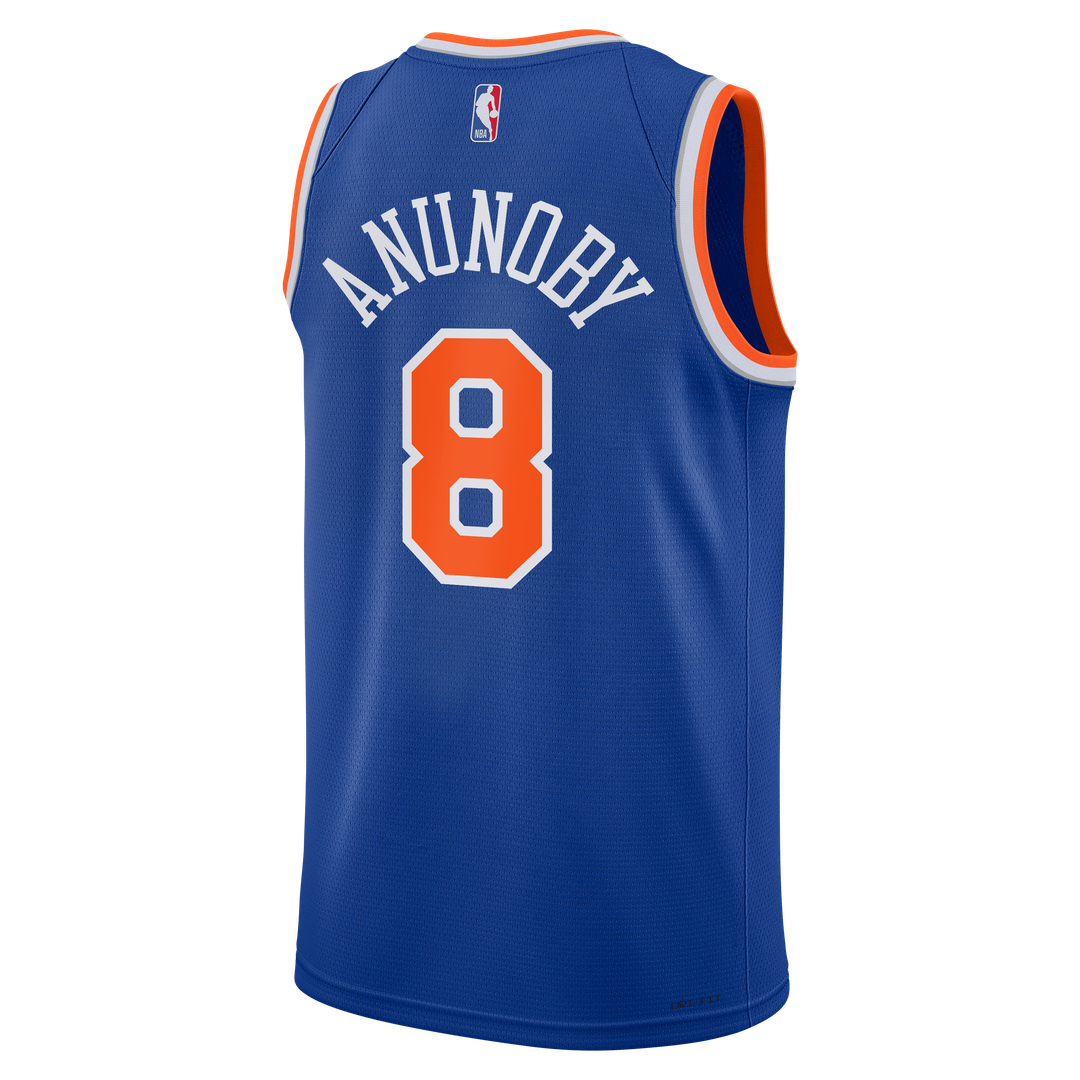 New York Knicks OG Anunoby Nike Youth Swingman Jersey - Icon Edition - Blue Team Jersey Sports Fan Apparel