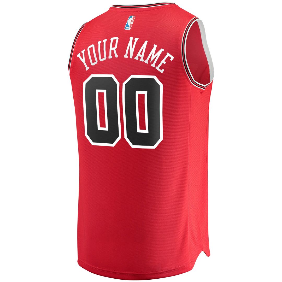 Chicago Bulls Fanatics Youth Fast Break Custom Replica Jersey Red - Icon Edition Team Jersey Sports Fan Apparel
