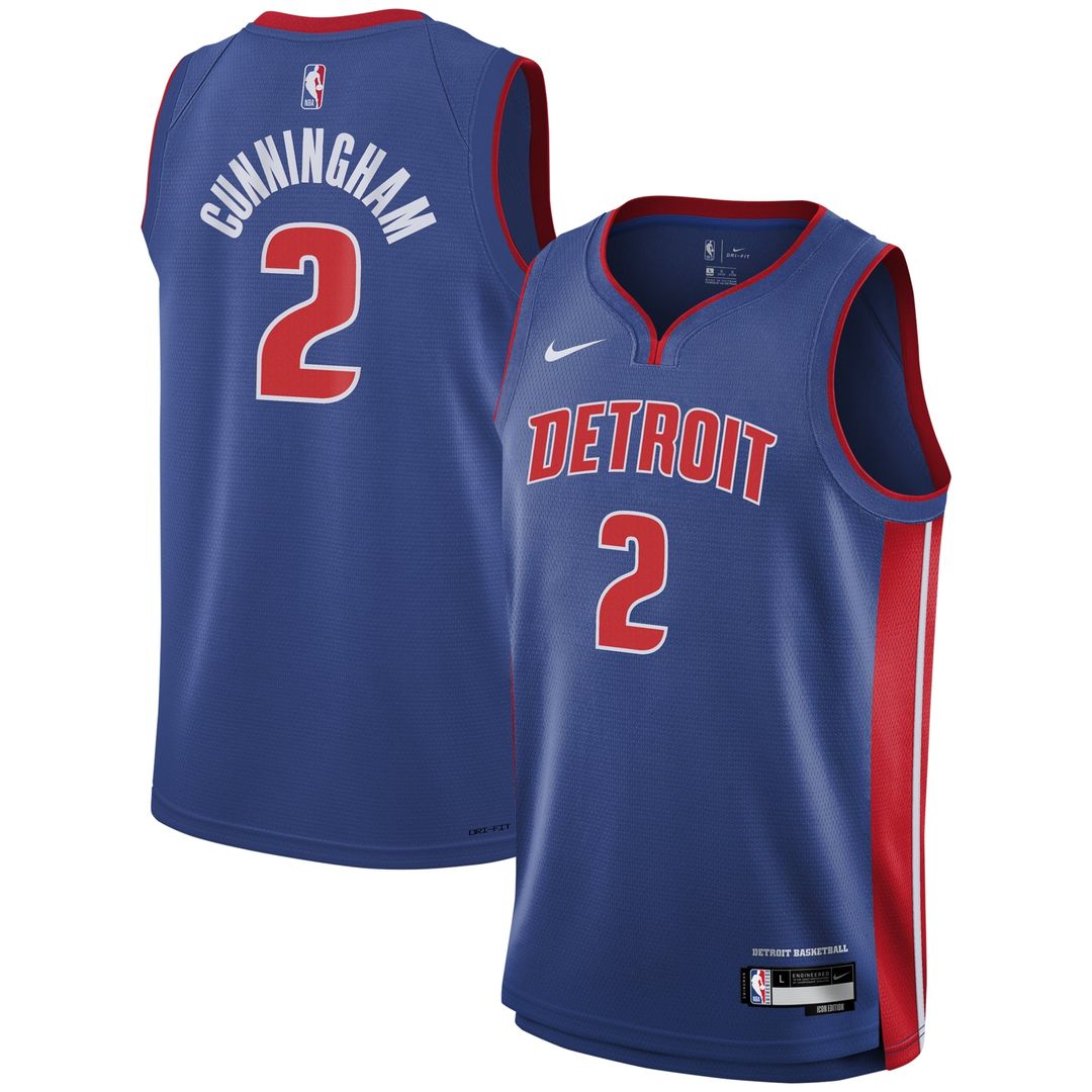 Detroit Pistons Cade Cunningham Nike Youth Swingman Jersey - Icon Edition - Blue Team Jersey Sports Fan Apparel