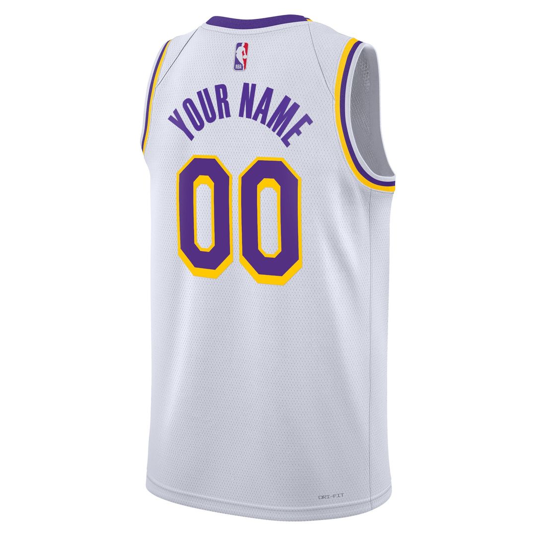 Los Angeles Lakers Nike Unisex Swingman Custom Jersey White - Association Edition Team Jersey Sports Fan Apparel