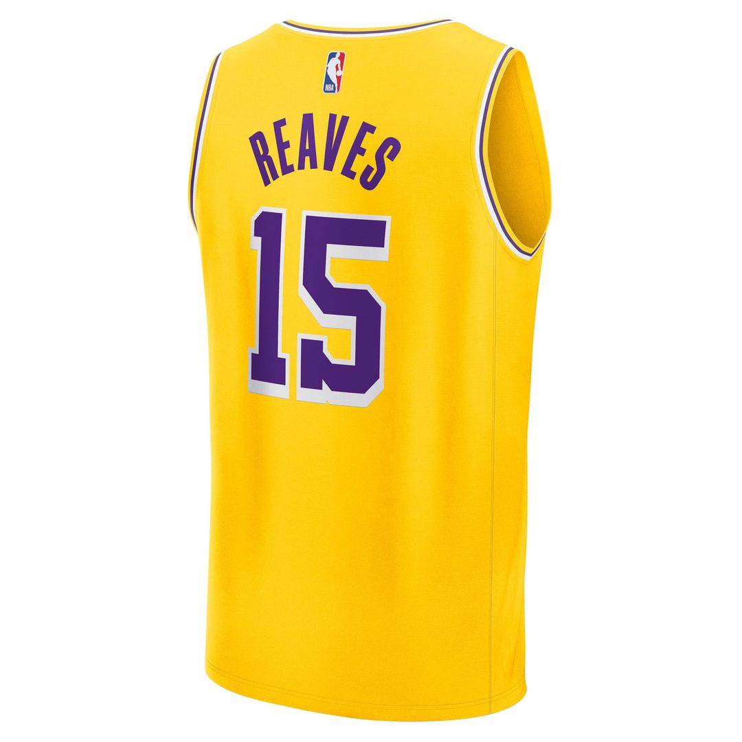 Los Angeles Lakers Austin Reaves Fanatics Fast Break Replica Jersey - Gold - Icon Edition Team Jersey Sports Fan Apparel