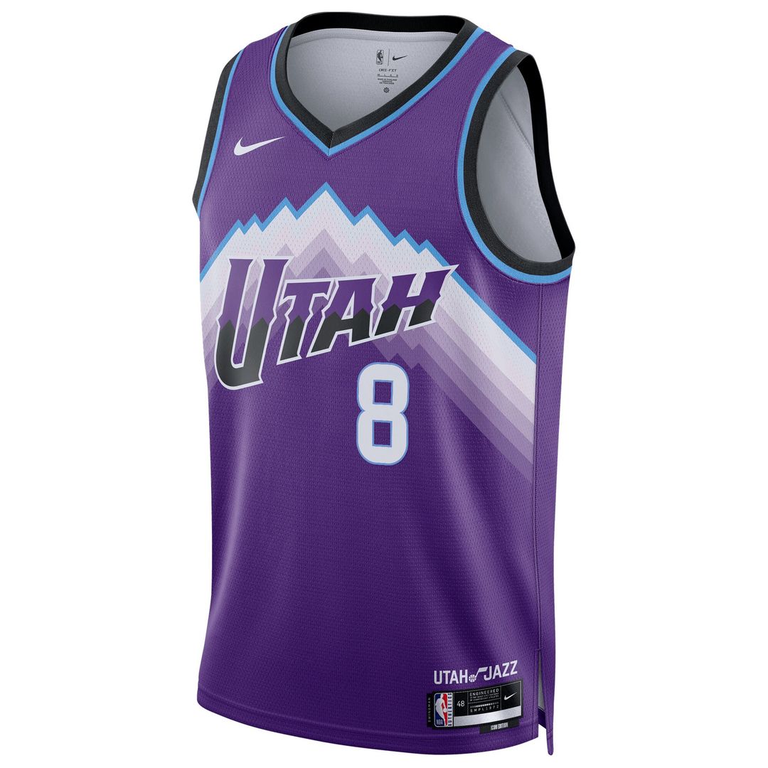 Utah Jazz Isaiah Collier Nike Unisex Swingman Jersey - Icon Edition - Purple Team Jersey Sports Fan Apparel