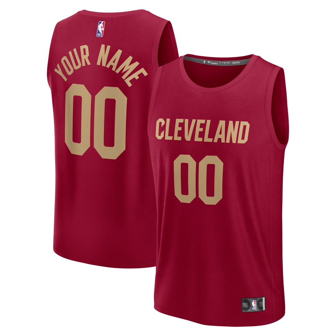 Cleveland Cavaliers Fanatics Youth Fast Break Custom Jersey - Statement Edition - Black Team Jersey Sports Fan Apparel