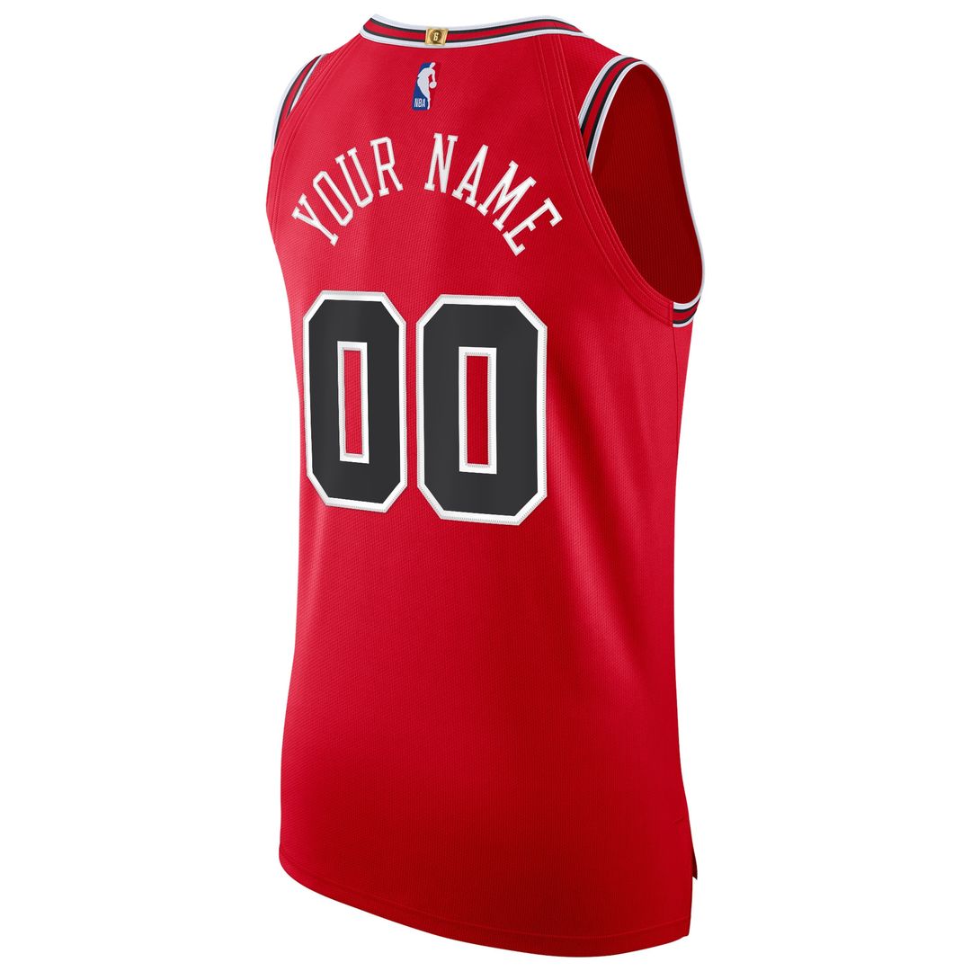 Chicago Bulls Nike Authentic Custom Jersey Red - Icon Edition Team Jersey Sports Fan Apparel
