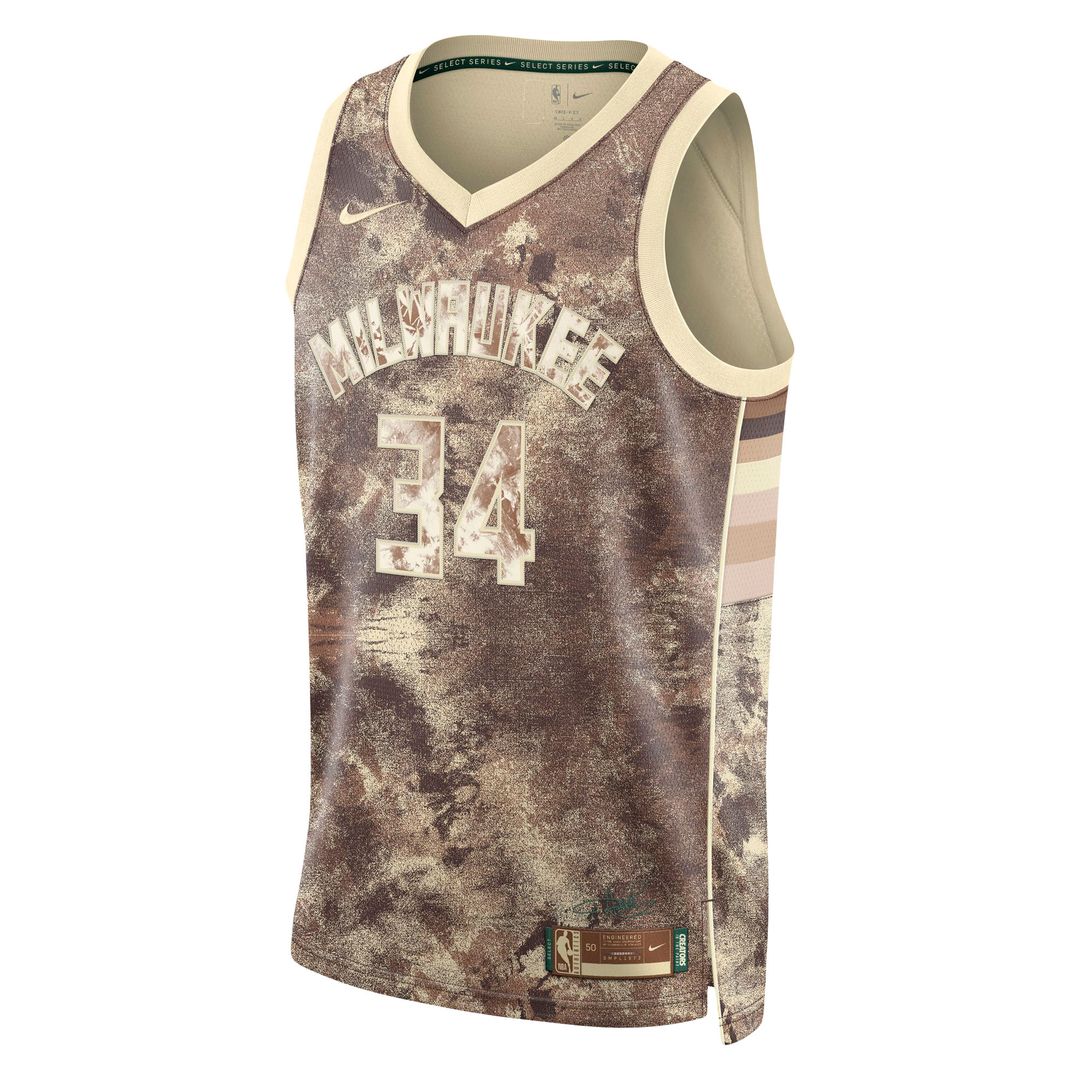 Milwaukee Bucks Giannis Antetokounmpo Nike Unisex Select Series Swingman Jersey - Brown Team Jersey Sports Fan Apparel
