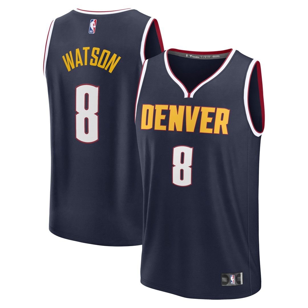Denver Nuggets Peyton Watson Fanatics Fast Break Replica Player Jersey - Icon Edition - Navy Team Jersey Sports Fan Apparel