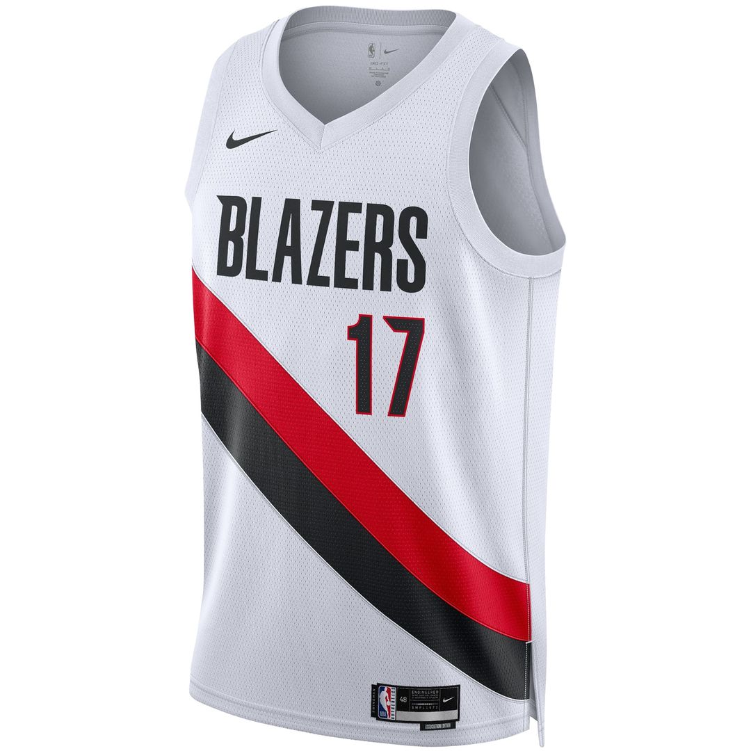 Portland Trail Blazers Shaedon Sharpe Nike Unisex Swingman Player Jersey - Association Edition - White Team Jersey Sports Fan Apparel
