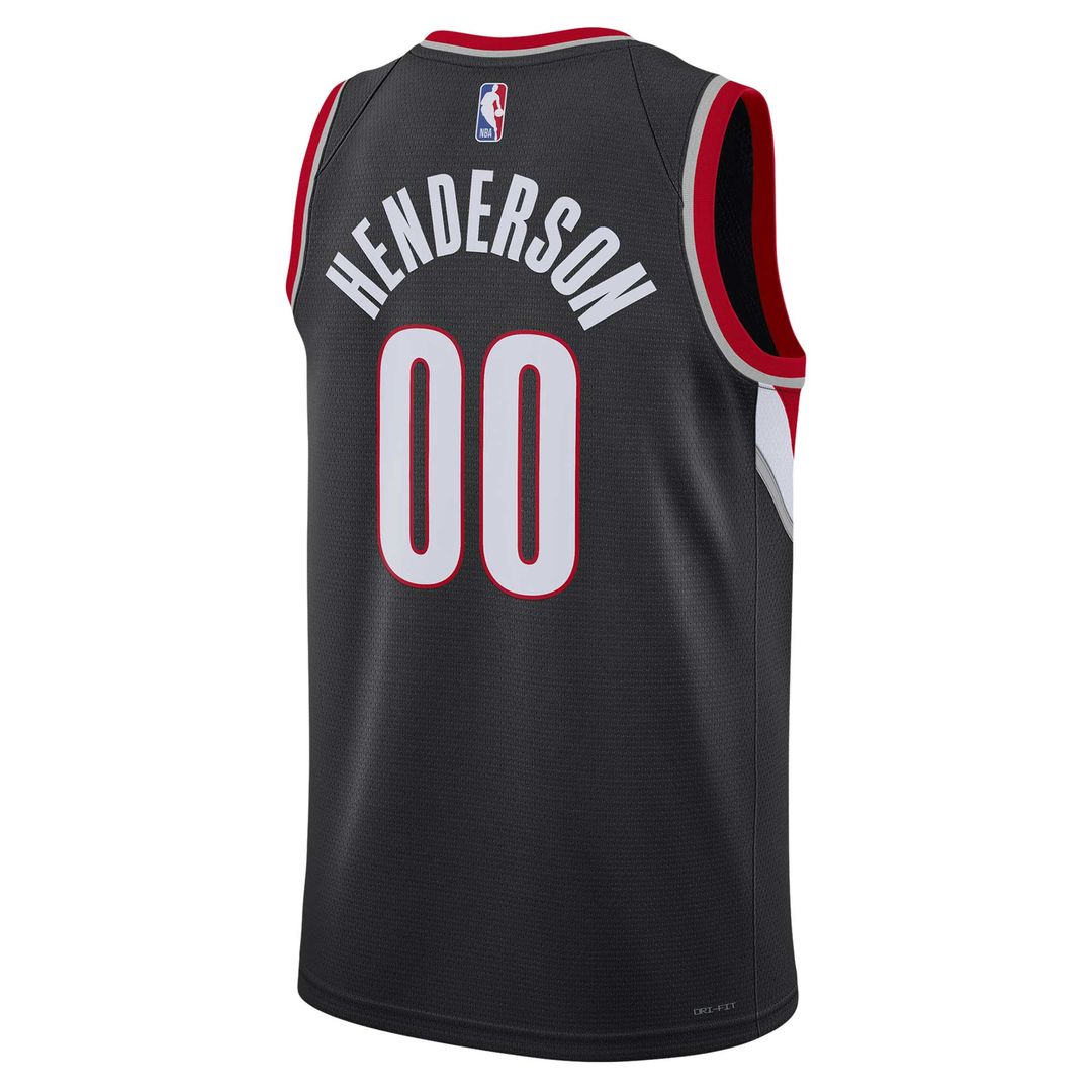 Portland Trail Blazers Scoot Henderson Nike Unisex 2023 NBA Draft Swingman Jersey - Icon Edition - Black Team Jersey Sports Fan Apparel