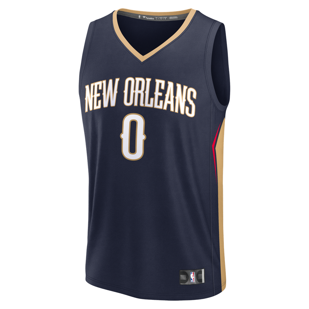 New Orleans Pelicans Jeremiah Fears Fanatics Fast Break Replica Jersey - Navy - Icon Edition Team Jersey Sports Fan Apparel