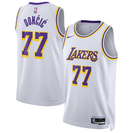 Los Angeles Lakers Luka Dončić Nike Unisex Swingman Jersey - Association Edition - White Team Jersey Sports Fan Apparel