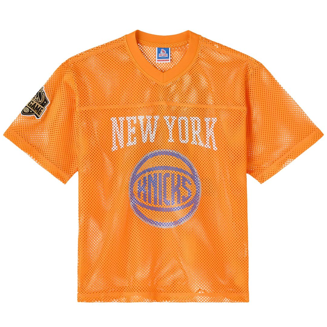New York Knicks OVO x NBA Mesh Football Fashion Jersey - Orange Team Jersey Sports Fan Apparel