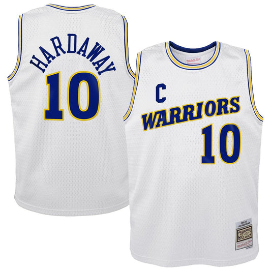 Golden State Warriors Tim Hardaway Mitchell & Ness Youth 1990 - 91 Hardwood Classics Swingman Throwback Home Jersey - White Team Jersey Sports Fan App