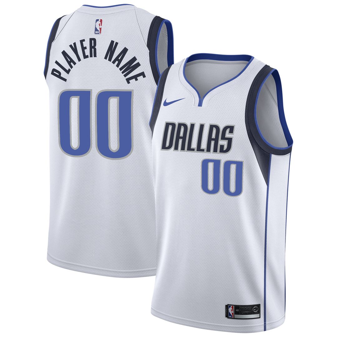 Dallas Mavericks Nike 2020/21 Swingman Custom Jersey - Icon Edition - Blue Team Jersey Sports Fan Apparel