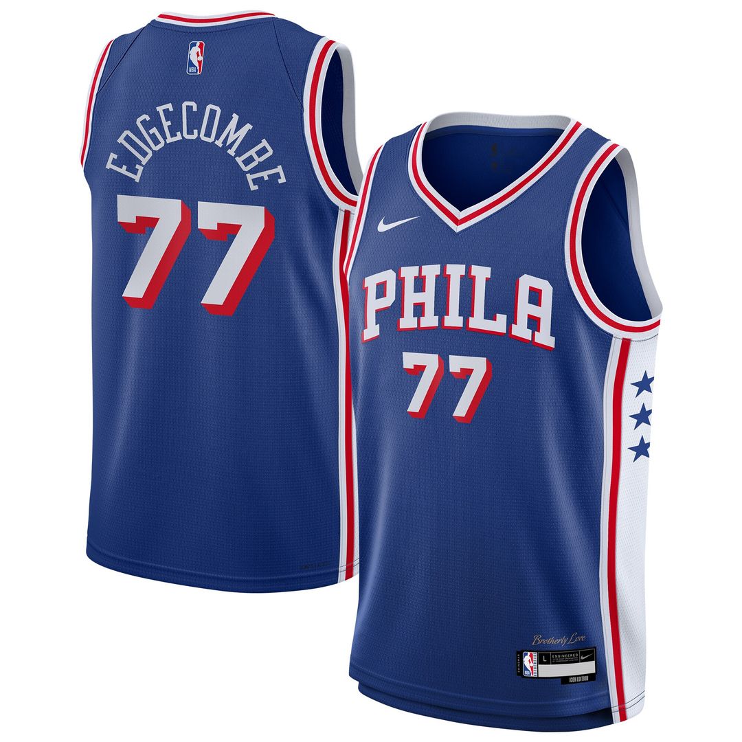 Philadelphia 76ers VJ Edgecombe Nike Youth Swingman Jersey - Icon Edition - Royal Team Jersey Sports Fan Apparel