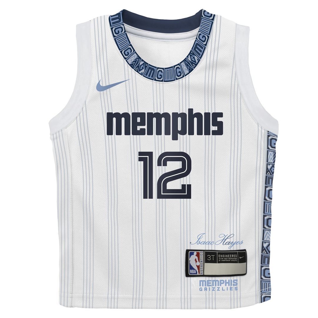 Memphis Grizzlies Ja Morant Nike Preschool 2025/26 City Edition Swingman Jersey - White Team Jersey Sports Fan Apparel