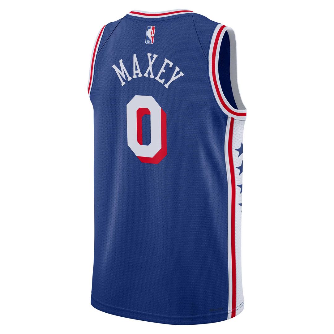 Philadelphia 76ers Tyrese Maxey Nike Unisex Swingman Jersey - Icon Edition - Royal Team Jersey Sports Fan Apparel