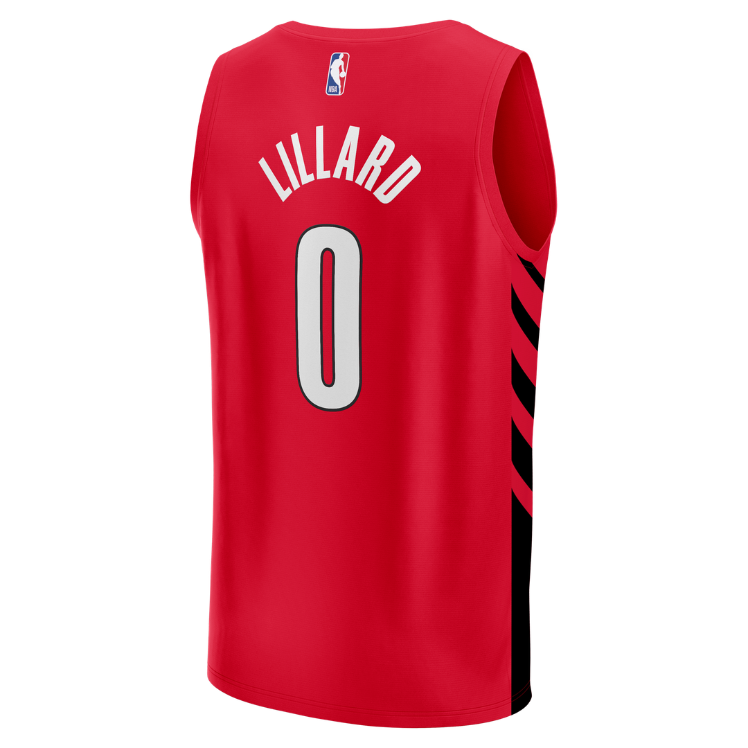 Portland Trail Blazers Damian Lillard Fanatics Fast Break Replica Jersey - Red - Statement Edition Team Jersey Sports Fan Apparel