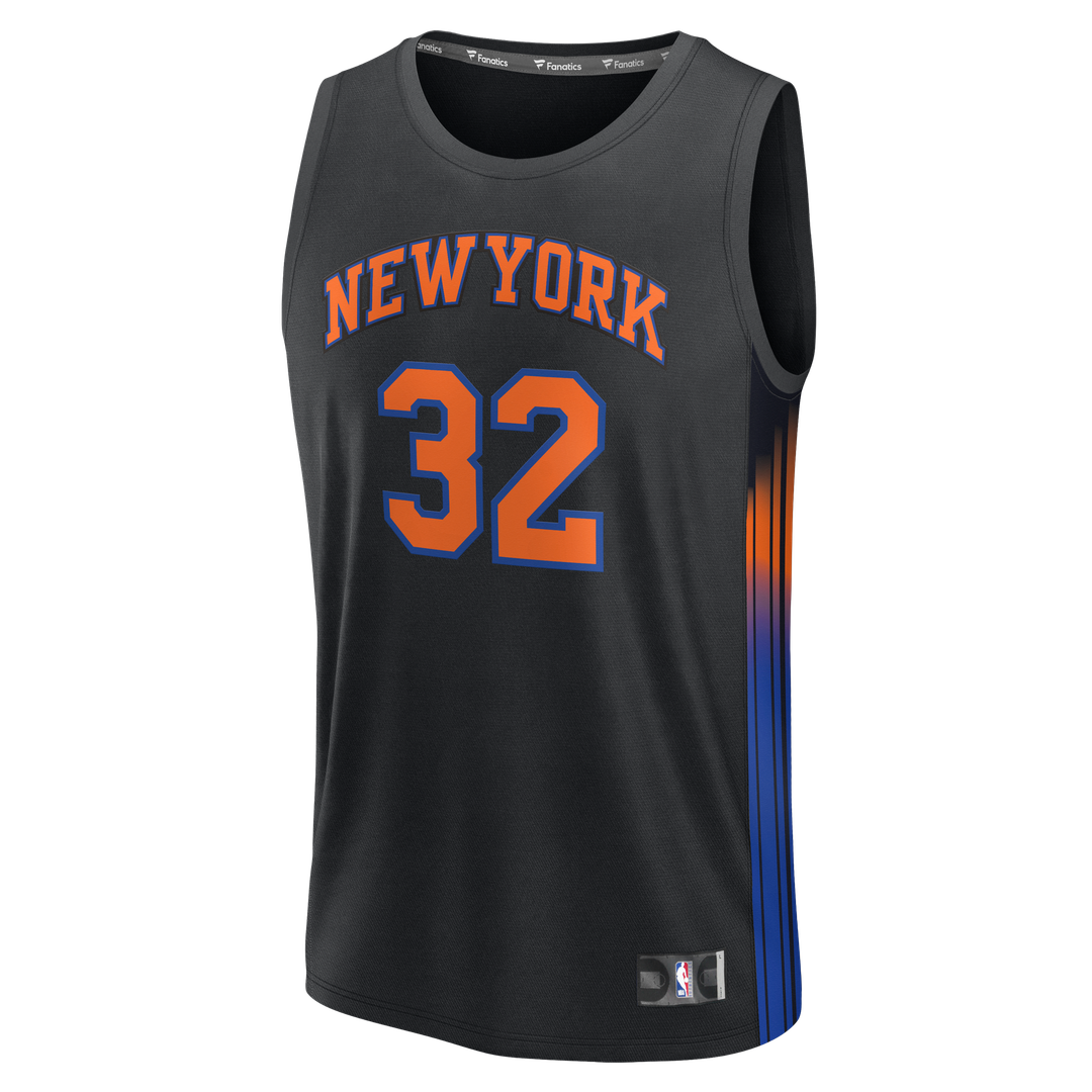 New York Knicks Karl - Anthony Towns Fanatics Youth Fast Break Jersey - Statement Edition - Black Team Jersey Sports Fan Apparel