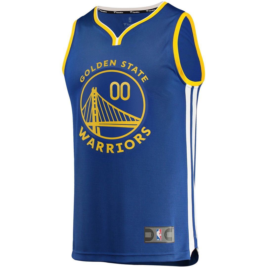 Golden State Warriors Fanatics Fast Break Custom Replica Jersey Royal - Icon Edition Team Jersey Sports Fan Apparel