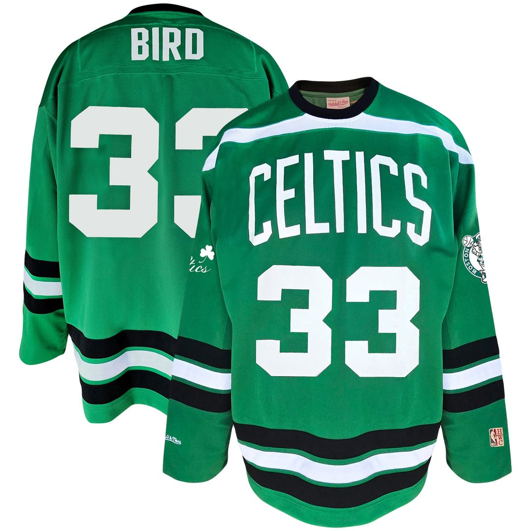 Boston Celtics Larry Bird Mitchell & Ness Big & Tall NBA Hockey Jersey - Kelly Green Team Jersey Sports Fan Apparel